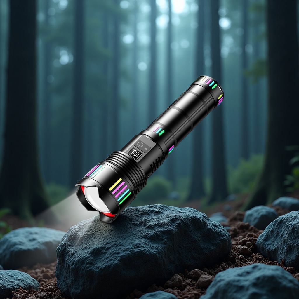 Wholesale of cross-border aluminum alloy flashlights, bright, long-lasting, powerful laser outdoor rechargeable lighting fixtures from the manufacturer Item Picture