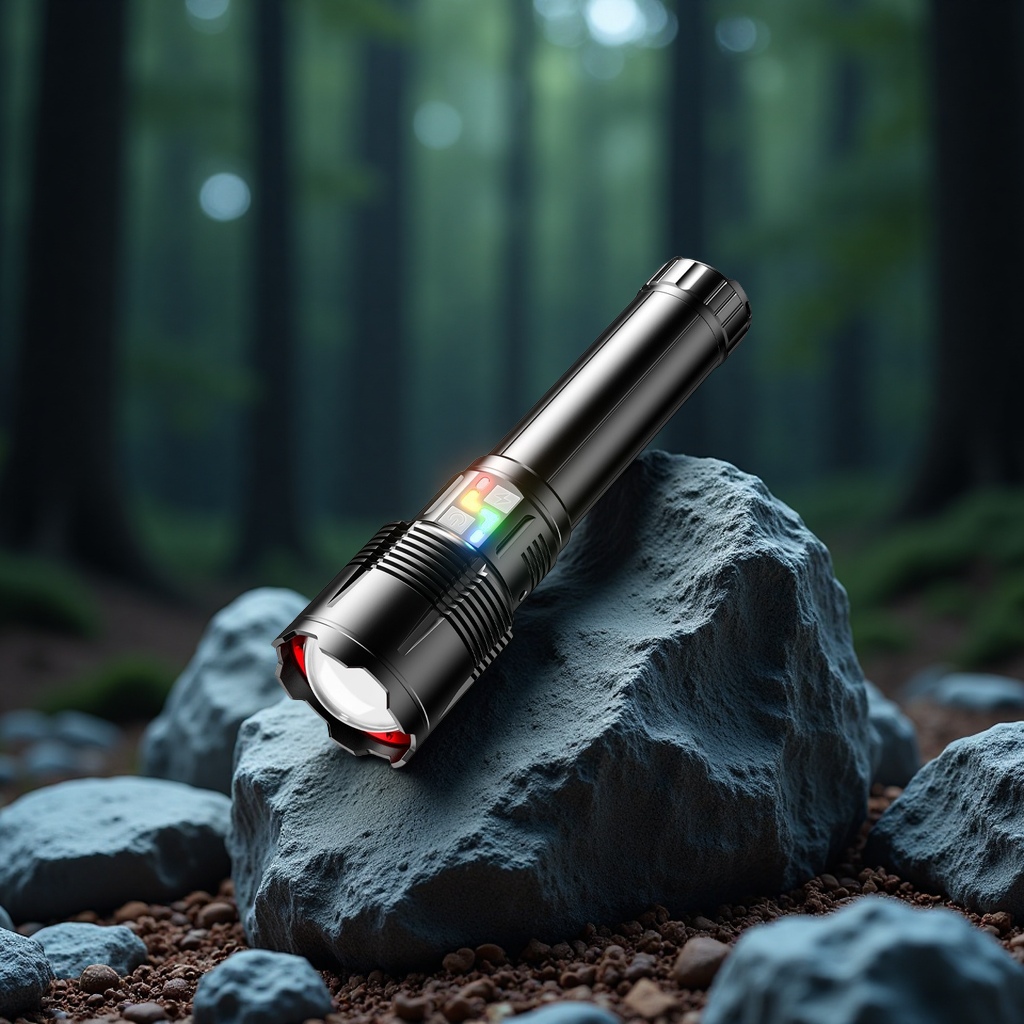 Cross-border high-power aluminum alloy telescopic zoom flashlight, outdoor adventure, long-lasting portable lighting fixture, laser lamp specially designed Item Picture