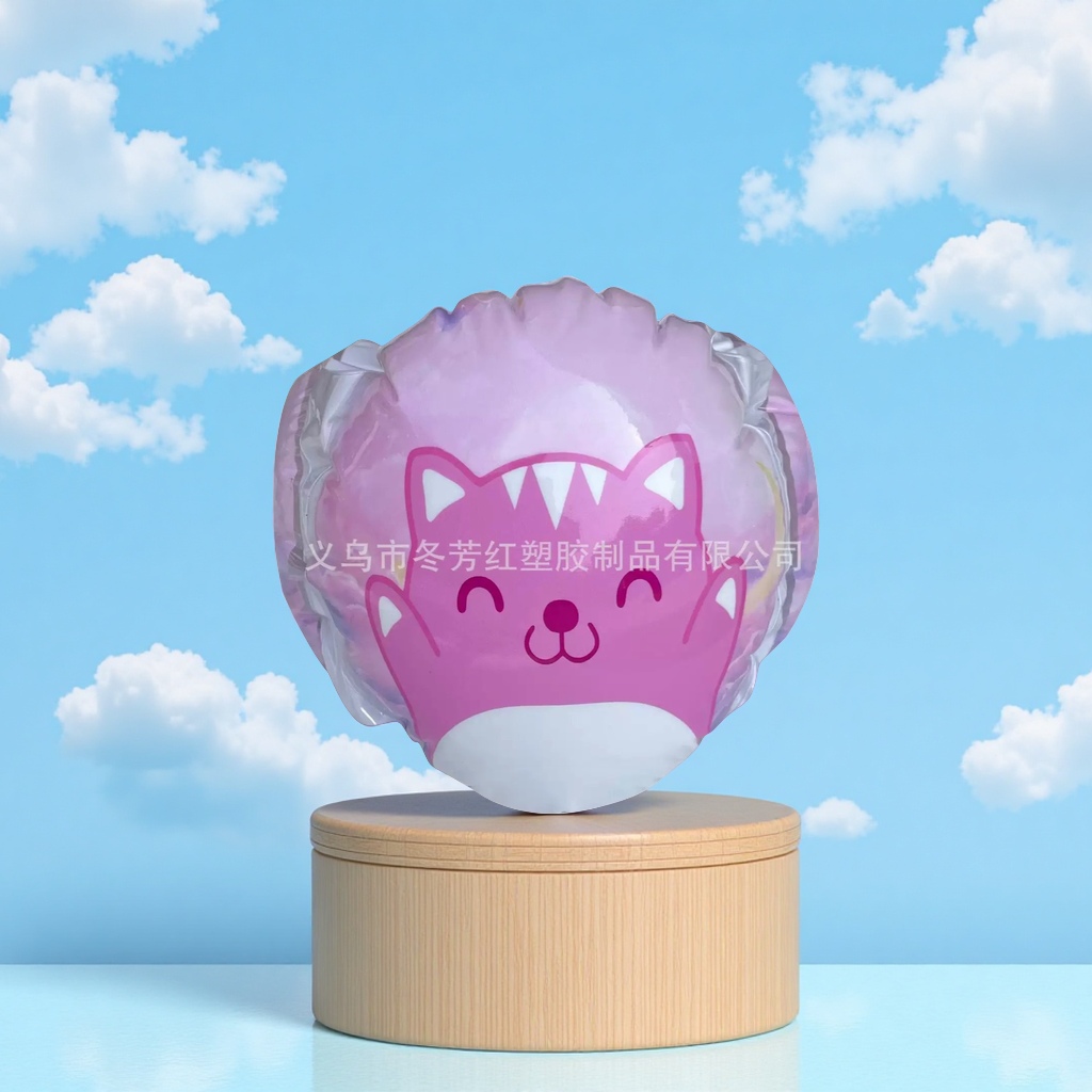 厂家直供儿童卡通3D立体加厚加大水袖学游泳手臂圈休闲户外充气旅行枕