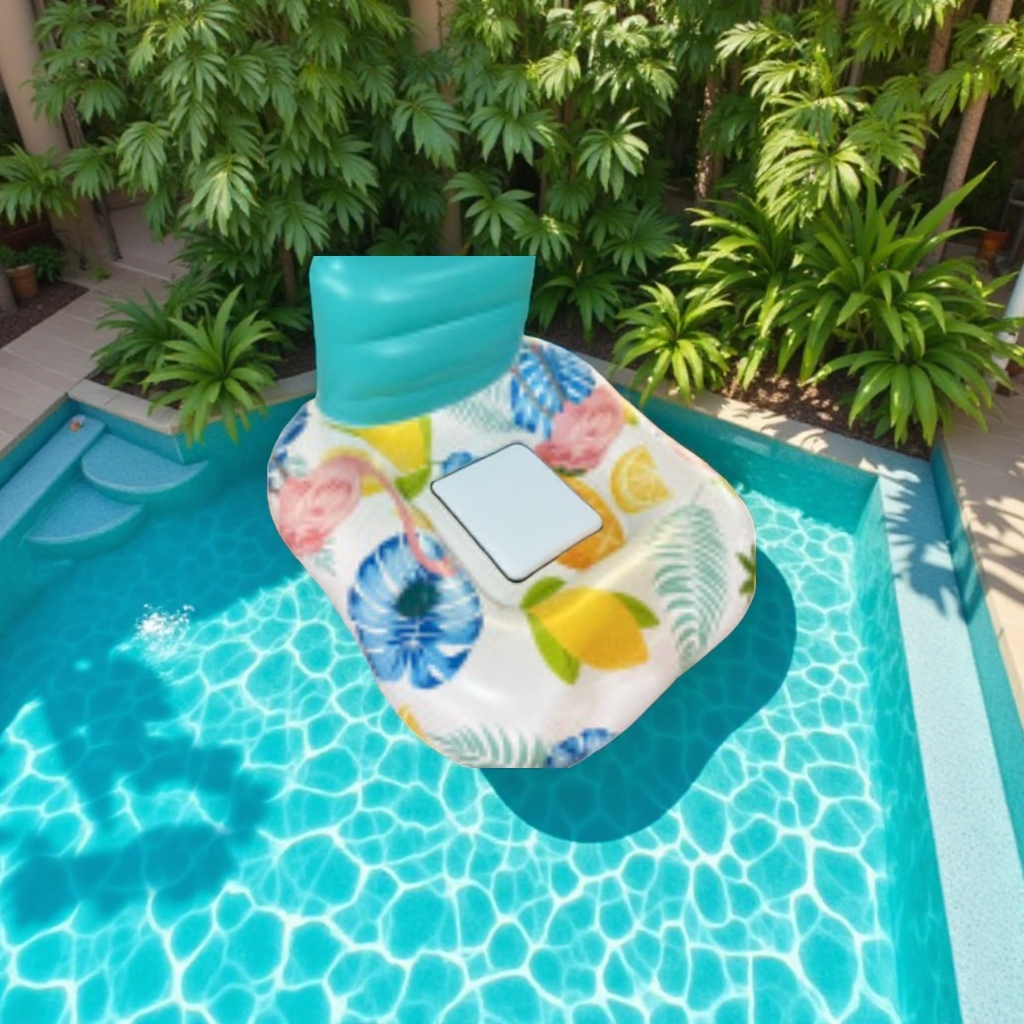 跨境批发水上泳池躺椅可折叠充气靠背条纹水上吊床游泳圈浮床运动户外减震充气鞋垫