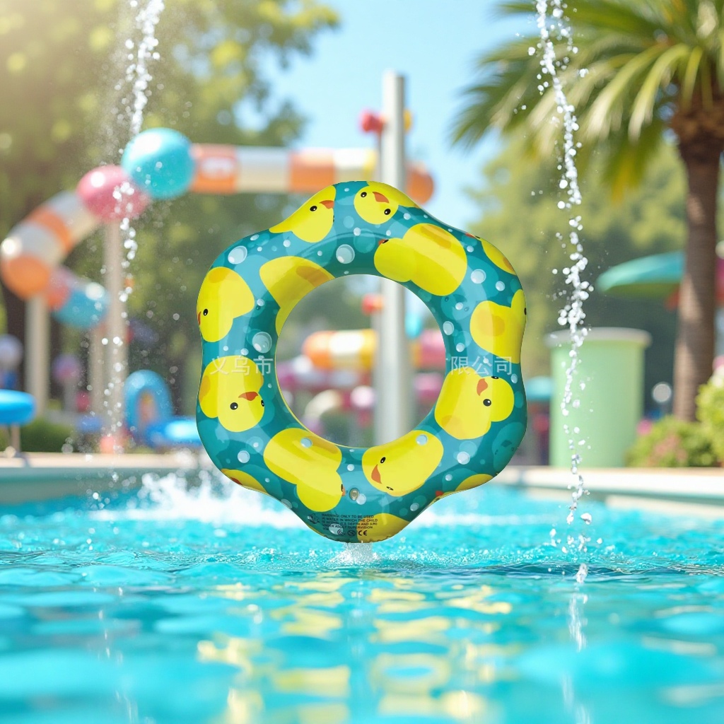 儿童小黄鸭充气泳圈批发水上乐园座圈成人PVC浮圈运动户外游泳用品
