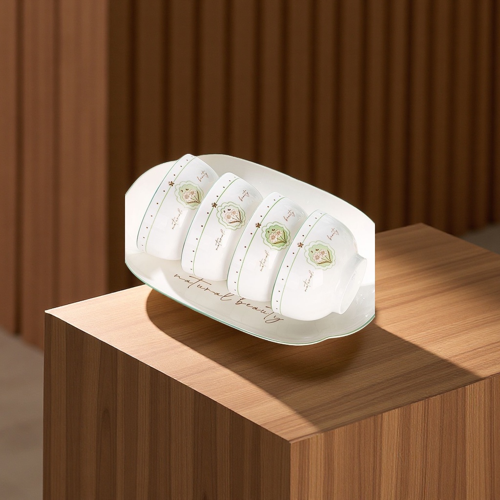 Household ceramic bowl 5-inch rice bowl, high appearance level, daily tableware, essential for dining tables, 2025 new style porcelain bowl, general merchandise Specification image