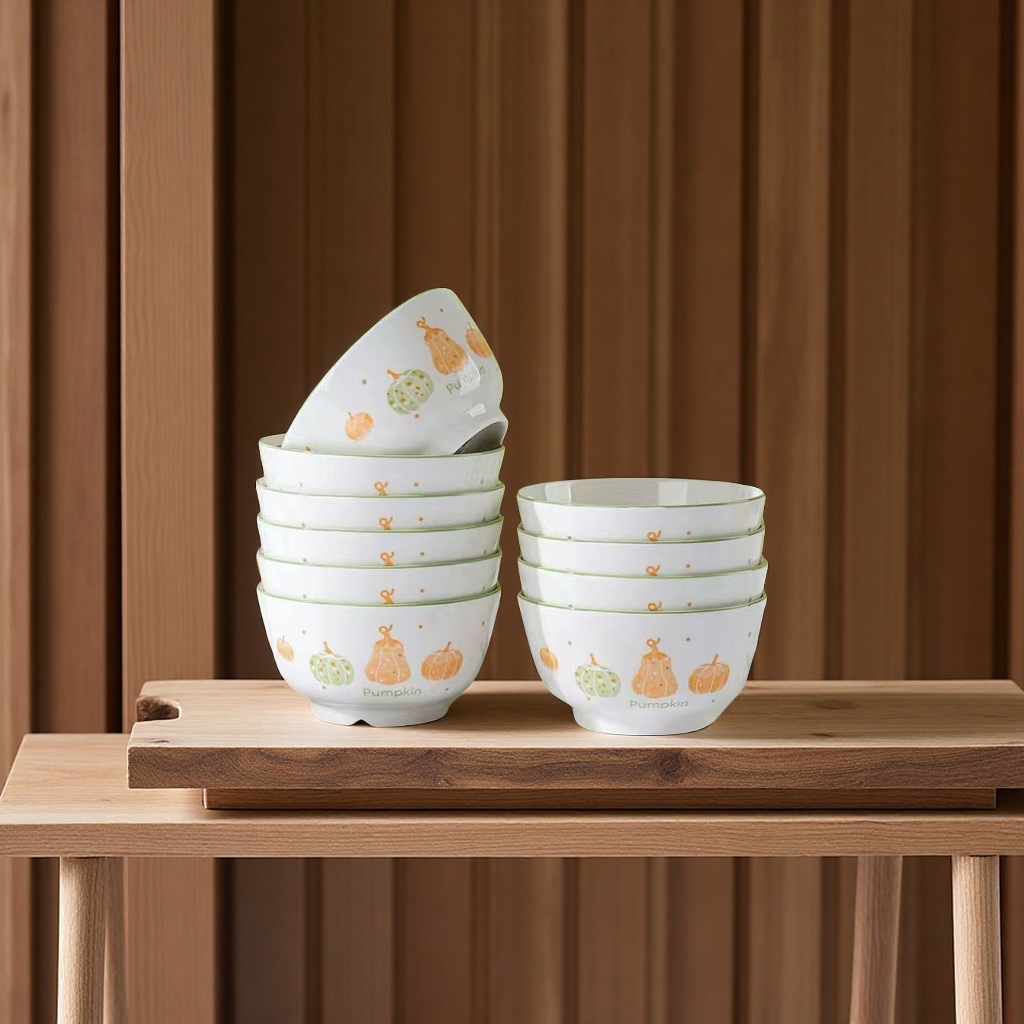 Household ceramic bowl 5-inch rice bowl, high appearance level, daily tableware, essential for dining tables, 2025 new style porcelain bowl, general merchandise Application Scenario