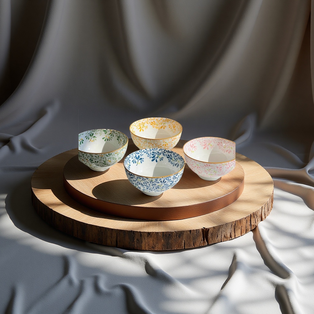 Ceramic ramen bowl 2025 new model household salad soup bowl 6-inch underglaze color high-footed rice bowl, daily-use tableware Item Picture