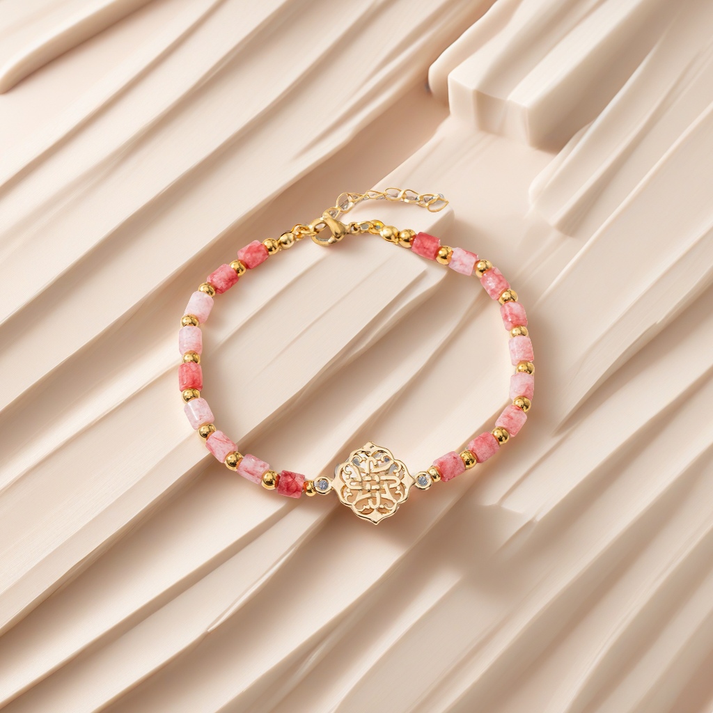 潮流不规则手链女款百搭手镯手串情侣款时尚饰品碧玺手串男士手链