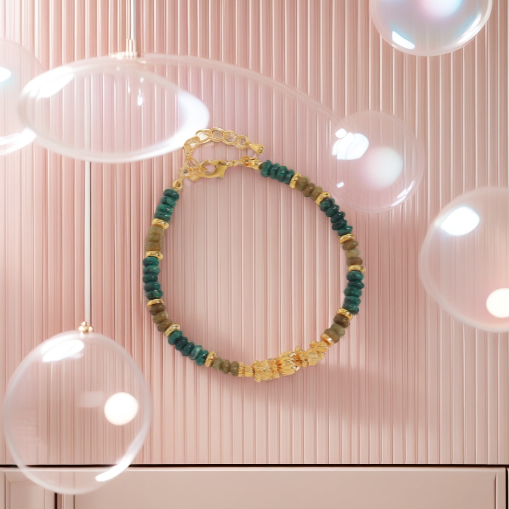 潮流女款不规则百搭手链手镯简约时尚配饰手串情侣款男士潮流款碧玺手串