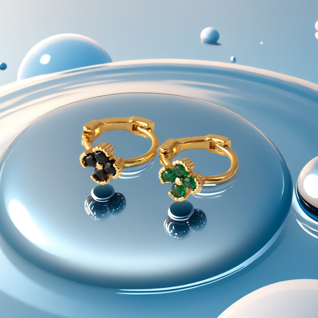 百合饰品时尚简约耳钉女气质百合花项链情侣耳环配饰礼物