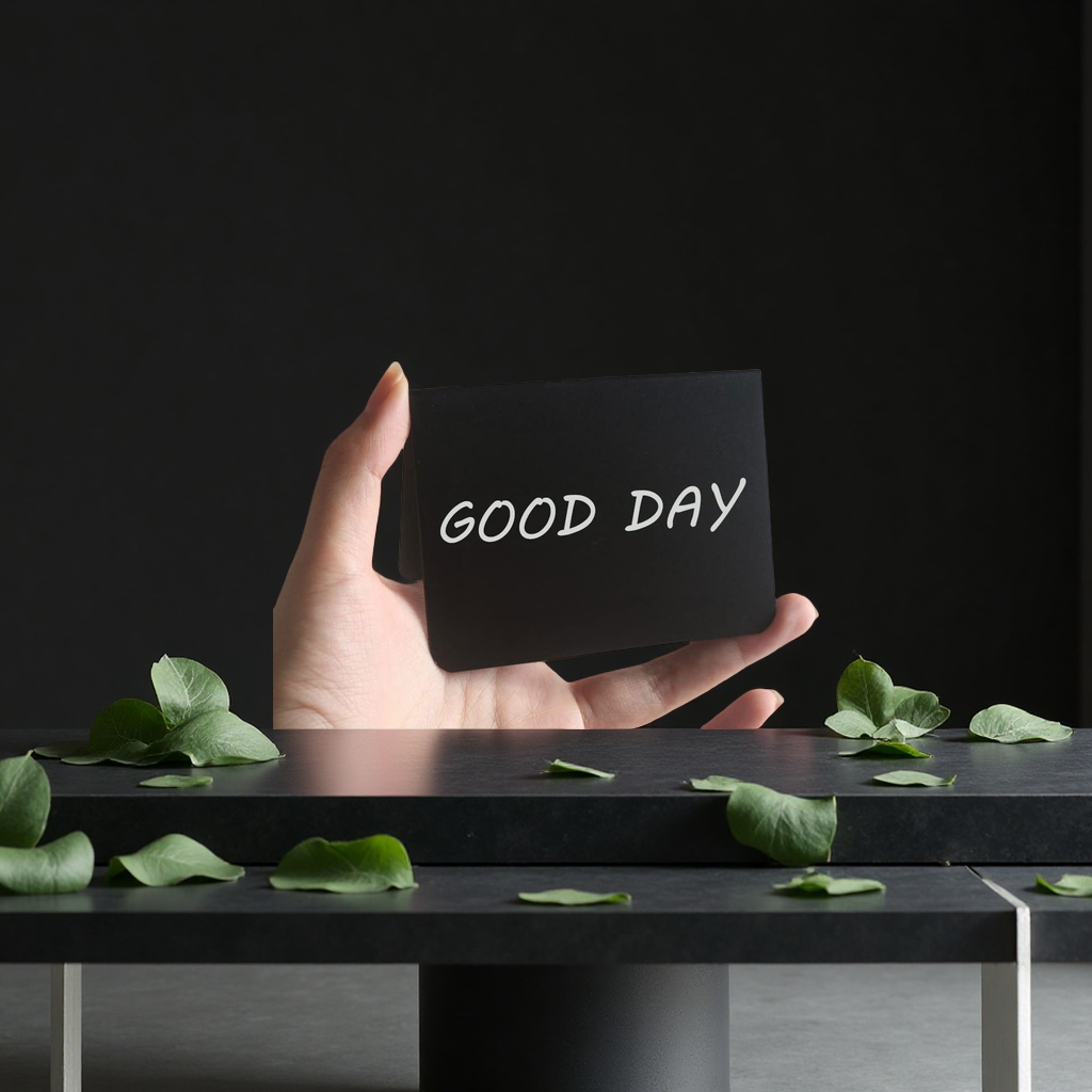 咖啡店迷你价签板 桌面留言写字板 烘焙店促销展示牌记录板 双面可擦写亚马逊亚克力双面 价格牌黑色迷你小黑板餐台记录写字 