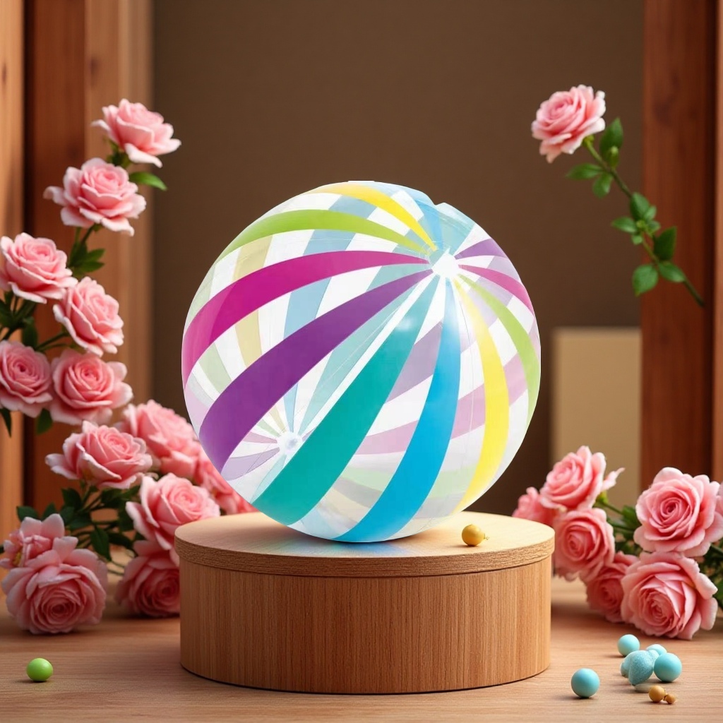 Inflatable 16-inch transparent printed ball children's toy balloon party decoration festive atmosphere supplies
