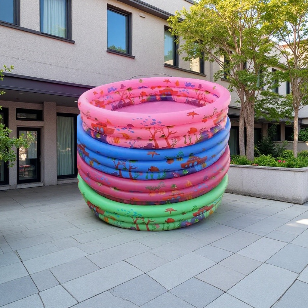 厂家直供儿童PVC圆形游泳池户外广场充气钓鱼水池适合小孩玩耍运动户外游艺设施