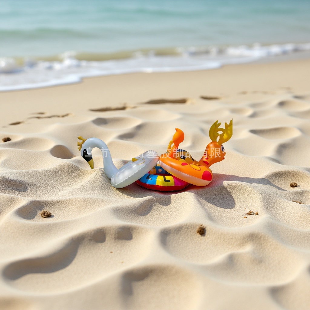 充气动物造型泳圈60cm蜜蜂蚂蚁儿童游泳圈适用3到6岁PVC充气玩具