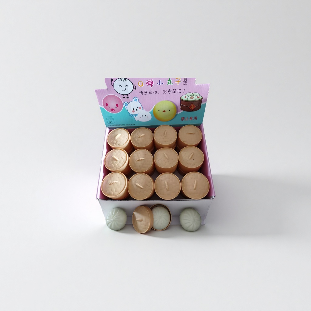 中号面粉蒸笼包捏捏乐儿童玩具手工制作益智趣味DIY包子模型新奇创意礼物