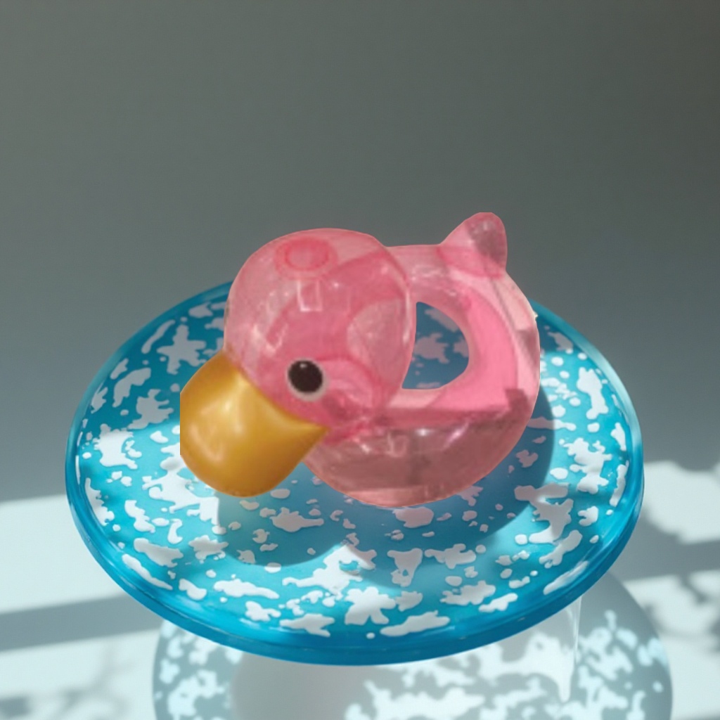 儿童透明鸭子游泳圈婴儿坐圈宝宝腋下圈0-3-6岁橡塑有机玻璃制品产品图