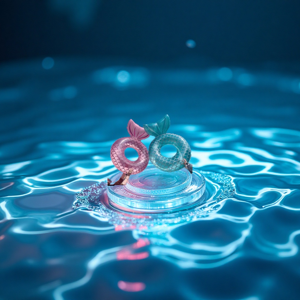 厂家新款跨境美人鱼尾游泳圈PVC充气水上救生圈运动户外游泳用品