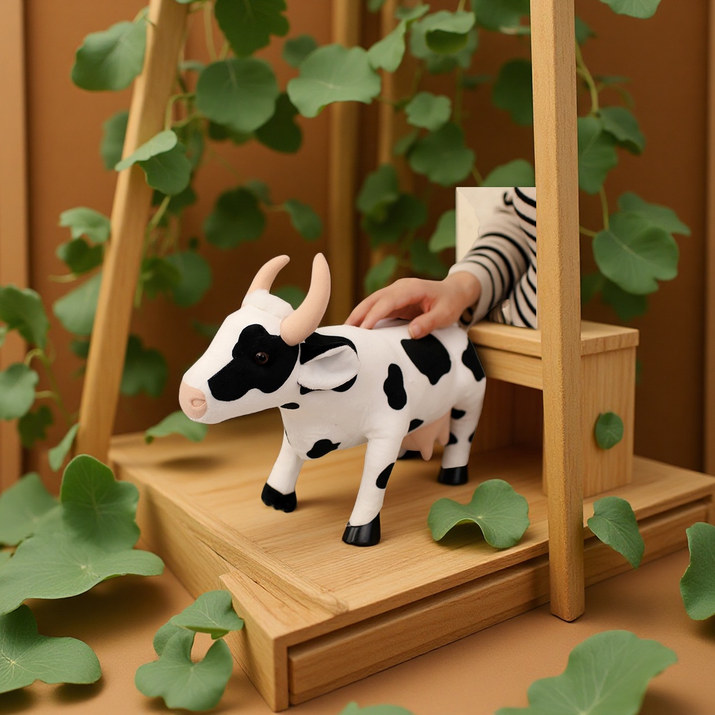 Cute cartoon little bull plush dolls, cloth dolls, zodiac ox children's gifts wholesale toy dolls