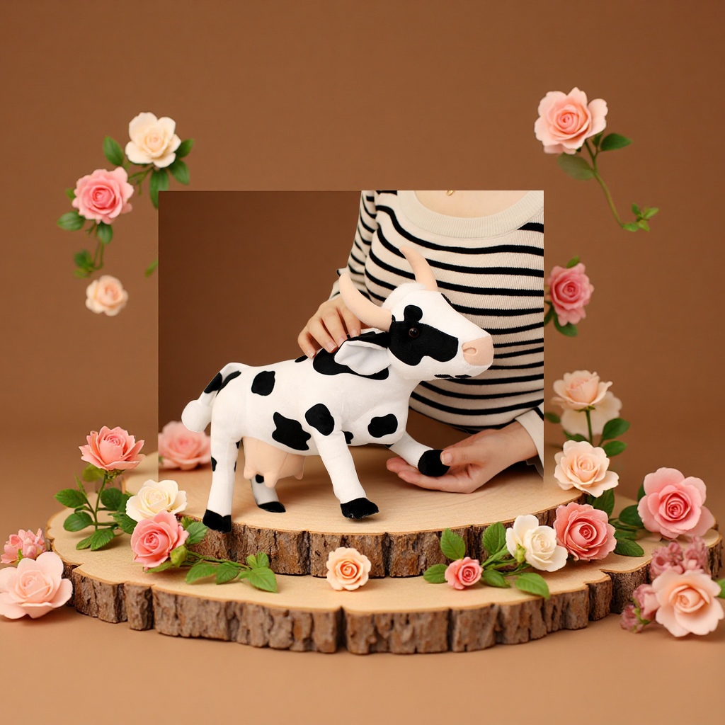 Cute cartoon little bull plush dolls, cloth dolls, zodiac ox children's gifts wholesale toy dolls Specification image