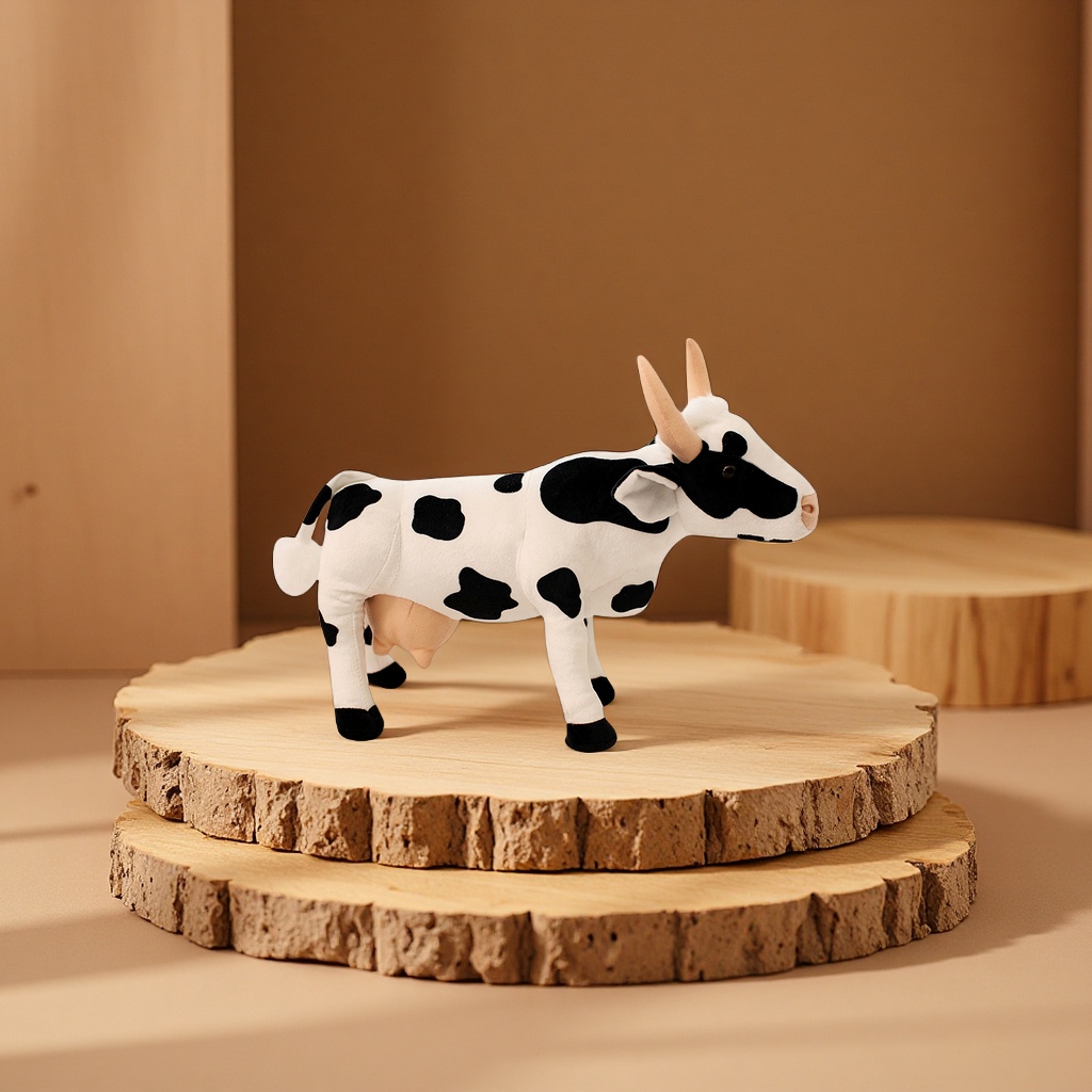 Cute cartoon little bull plush dolls, cloth dolls, zodiac ox children's gifts wholesale toy dolls Item Picture