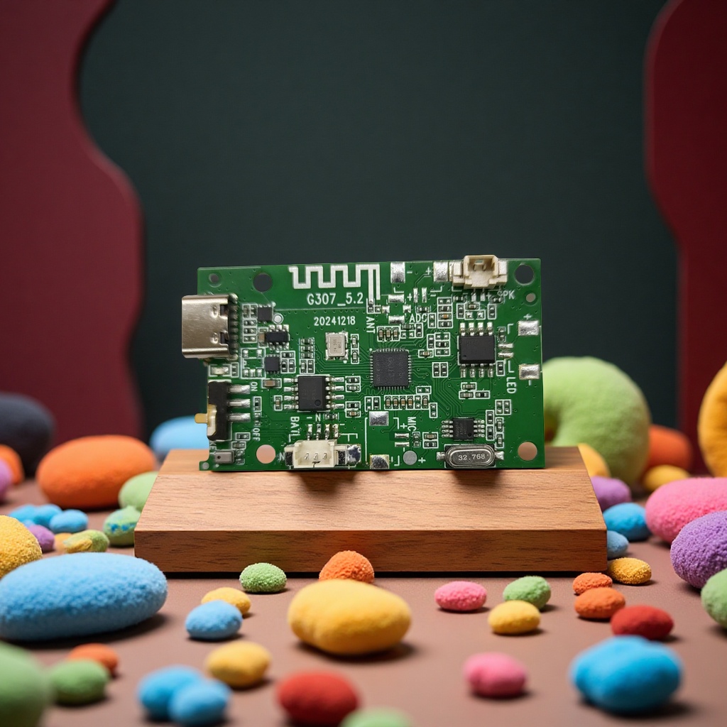 谷萌宝授权智能对话毛绒玩具机芯AI盒子PCBA开发定制电子元器件PCB电路板细节图