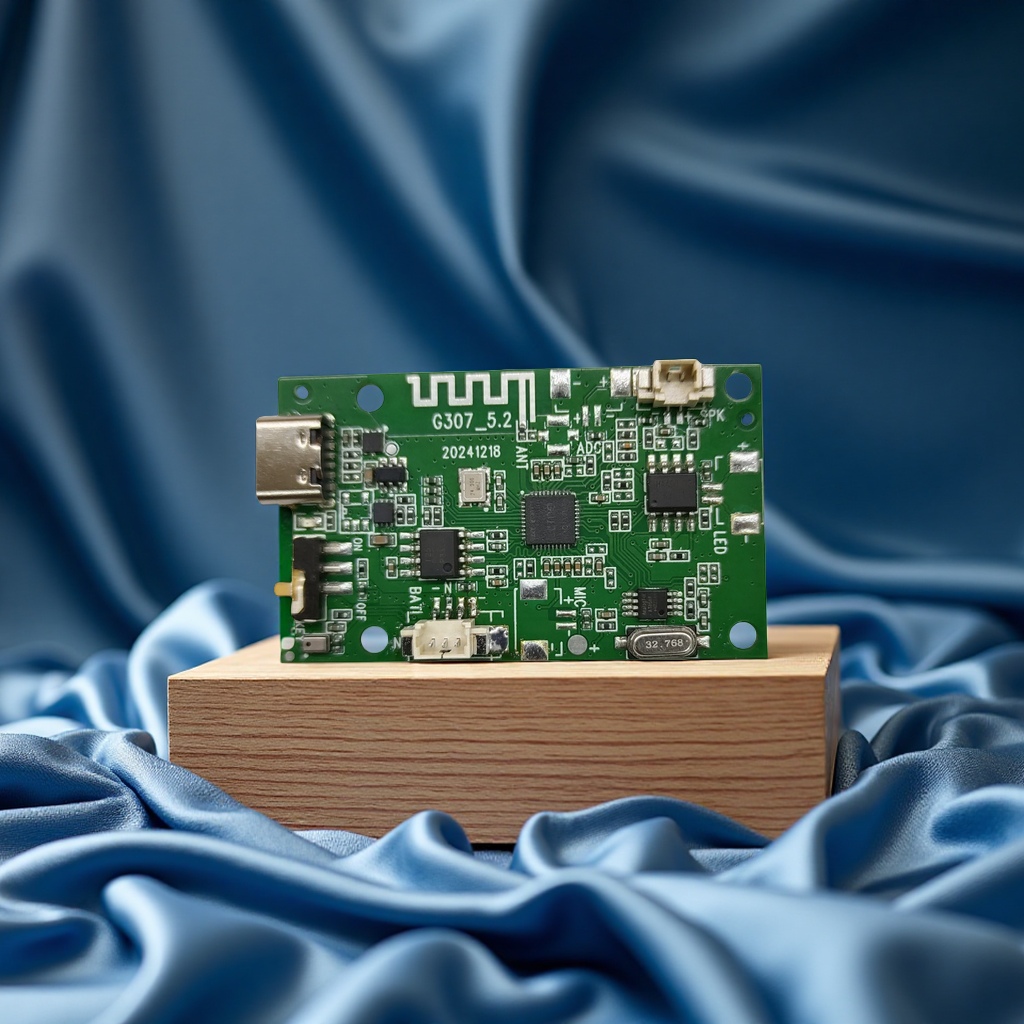 谷萌宝授权智能对话毛绒玩具机芯AI盒子PCBA开发定制电子元器件PCB电路板白底实物图