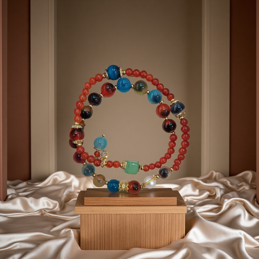 潮流女款不规则百搭手链简约时尚手镯手串配饰礼物碧玺元素