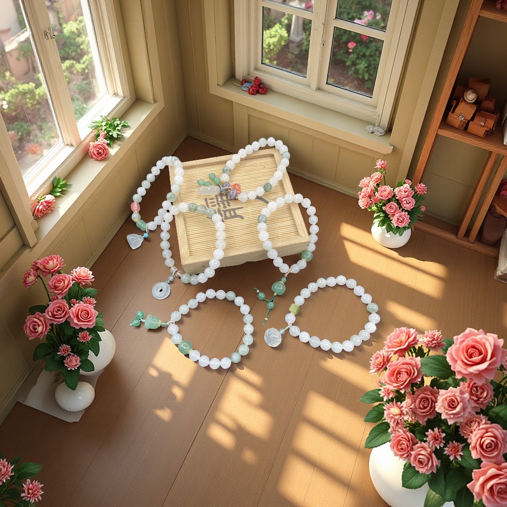 Tianshan Jade Versatile bracelet, fashionable and simple jewelry, natural jade bracelet, female student couple style bracelet accessory gift details Picture