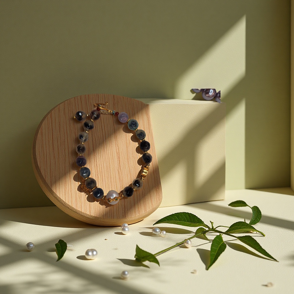 潮流不规则手链女款百搭简约手镯手串情侣手链男士碧玺手串饰品