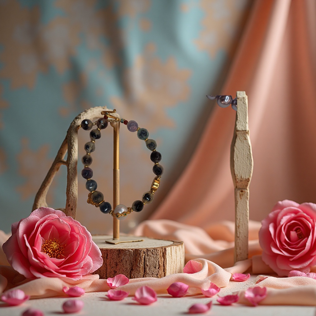 潮流不规则手链女款百搭简约手镯手串情侣手饰时尚个性碧玺手串男款