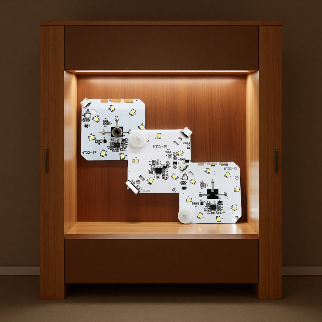 充电式PIR人体感应LED橱柜灯模块控制板照明专用感应灯具