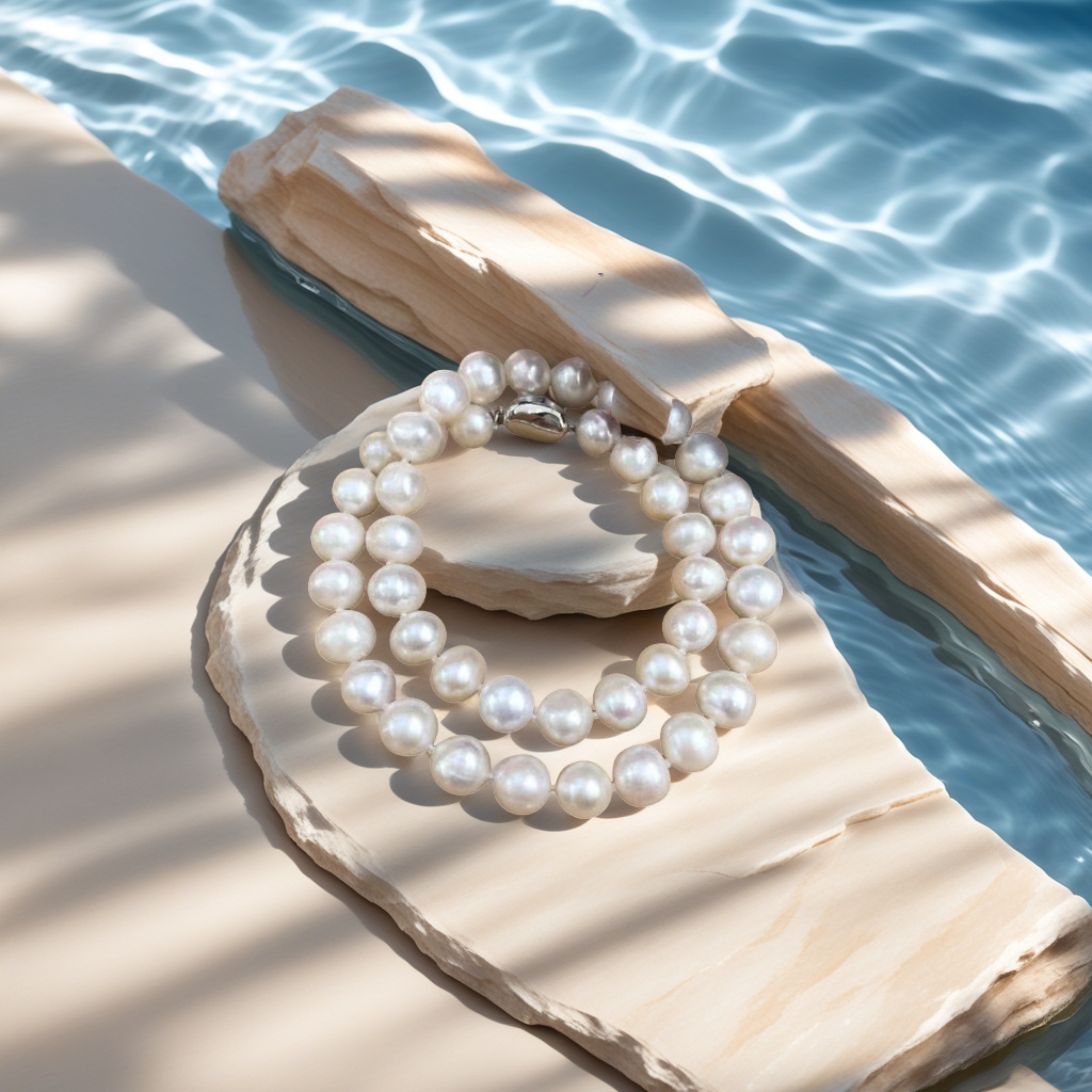 珍珠项链优雅气质长款白色天然水晶饰品女生日礼物时尚百搭