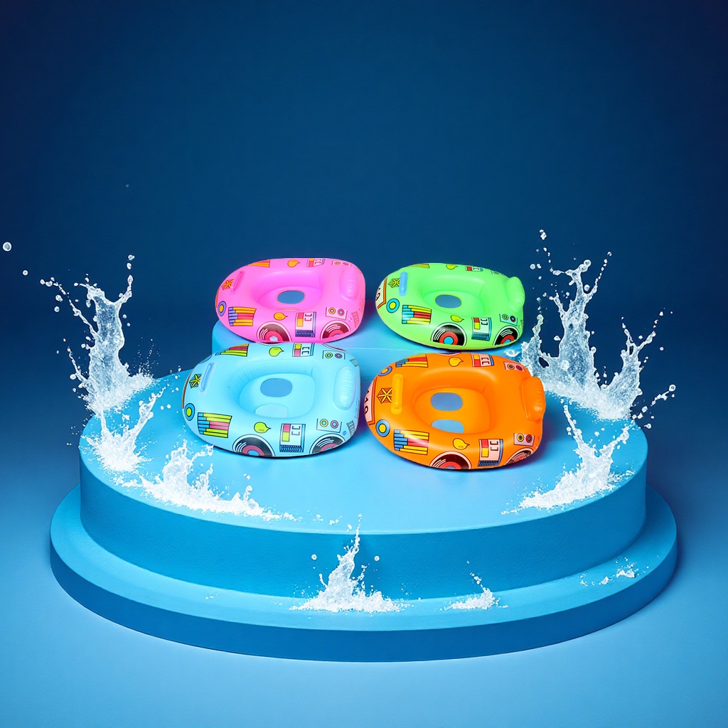 119 Inflatable children's seat rings with handrails, anti-rollover swimming rings, baby seat rings, wholesale sports and outdoor swimming products Specification image