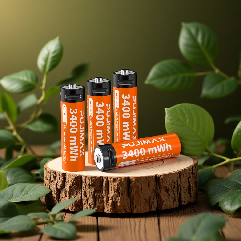 High-quality 14500 lithium battery, USB charging, high-capacity 3400mWh fingerprint lock, toy battery, and battery suitable for electrical and electronic products details Picture