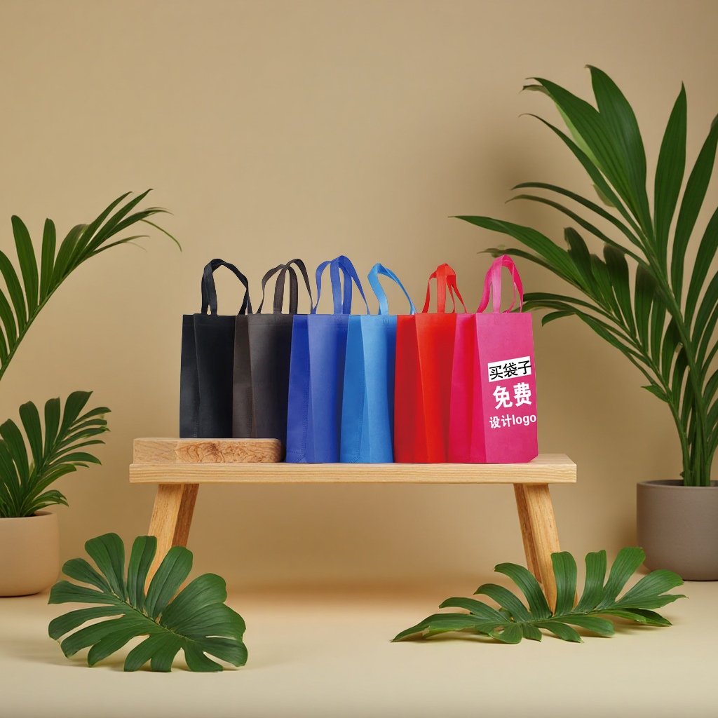 Customized blank thickened non-woven bags for takeout packaging, shoes, shopping, hand-held packaging bags, wholesale and in stock details Picture