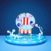 Hongyu children's inflatable swimming ring, cartoon astronaut life buoy, PVC toy armpit ring, suitable for water entertainment Application Scenario