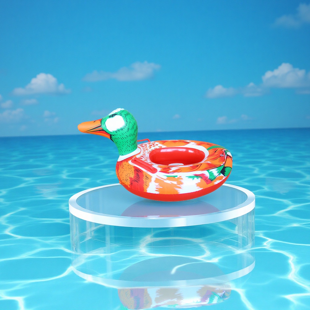 Wholesale of inflatable seat rings for children on the water with wings and anti-rolap-up baby swimming rings, cartoon inflatable toys details Picture