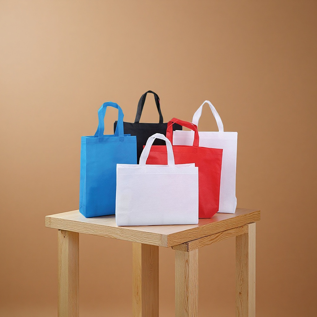 定制现货加厚无纺布袋空白外卖鞋子购物手提包装袋批发布类用品