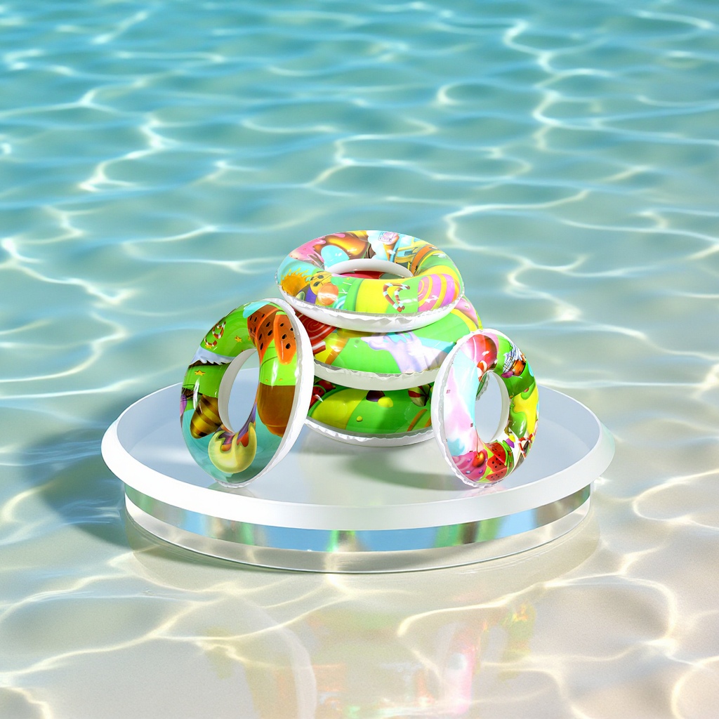 Hongyu's new inflatable stick candy children's swimming rings, watermelon style adult armpit rings, candy-colored children's swimming rings wholesale, sports and outdoor swimming products details Picture