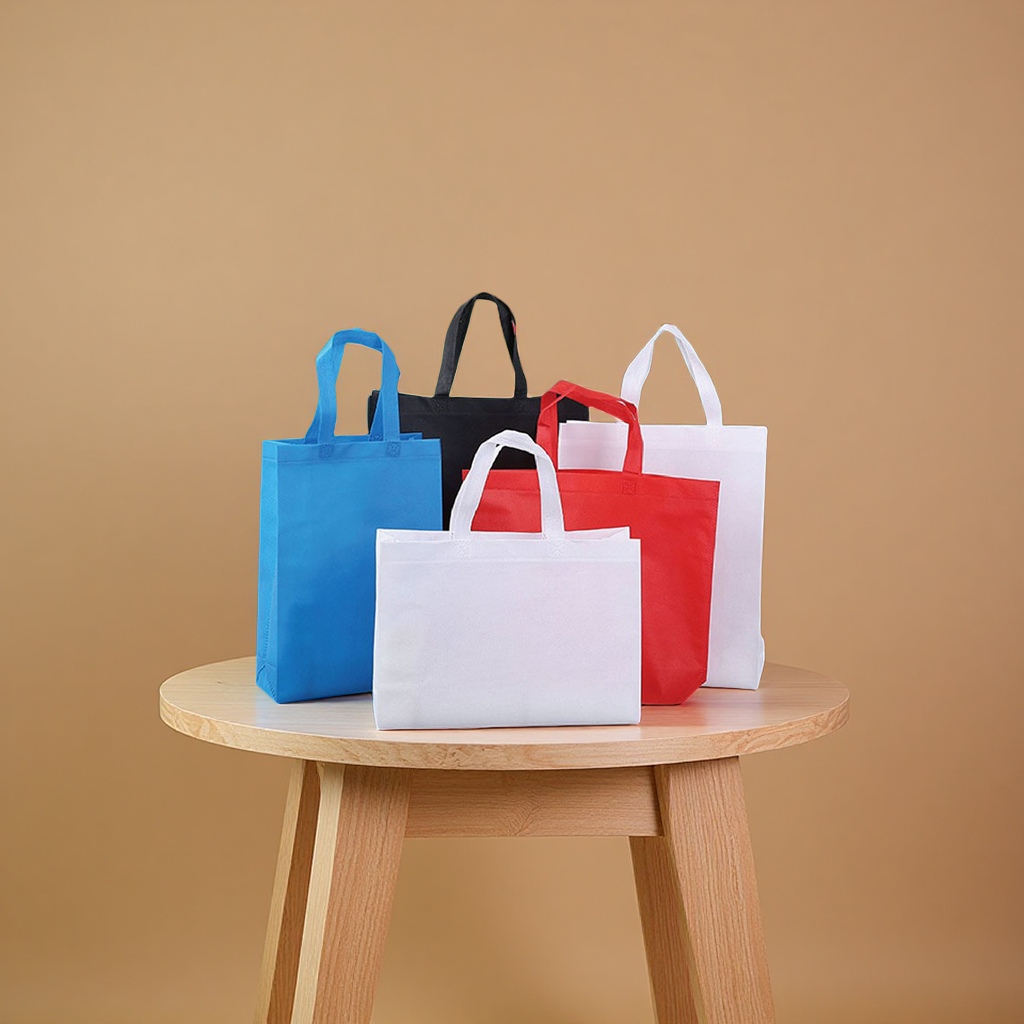 无纺布袋定制现货空白加厚外卖打包鞋子购物手提包装袋批发