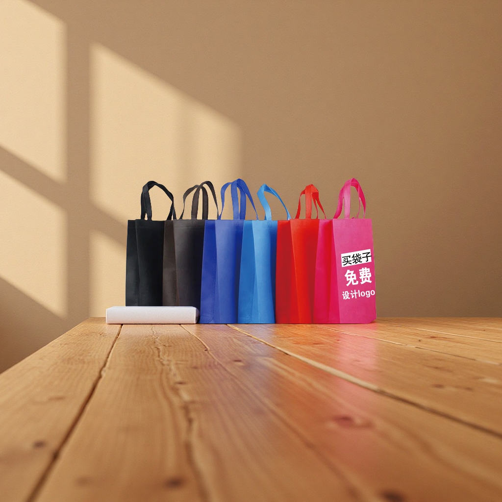 Customized non-woven bags in stock, blank thickened, takeout packaging, shoes, shopping hand-held packaging bags wholesale details Picture