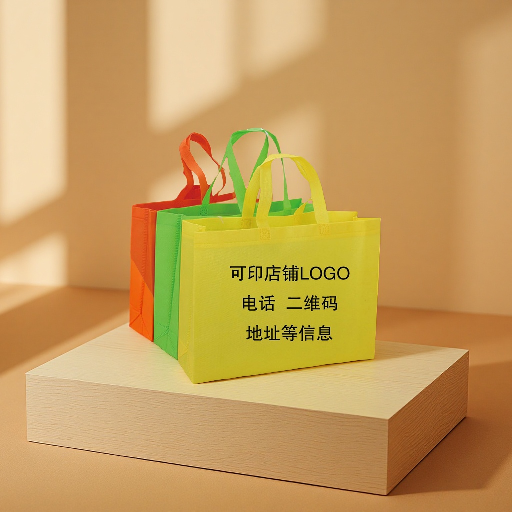 Customized non-woven bags in stock, blank thickened, takeout packaging, shoes, shopping hand-held packaging bags wholesale Specification image