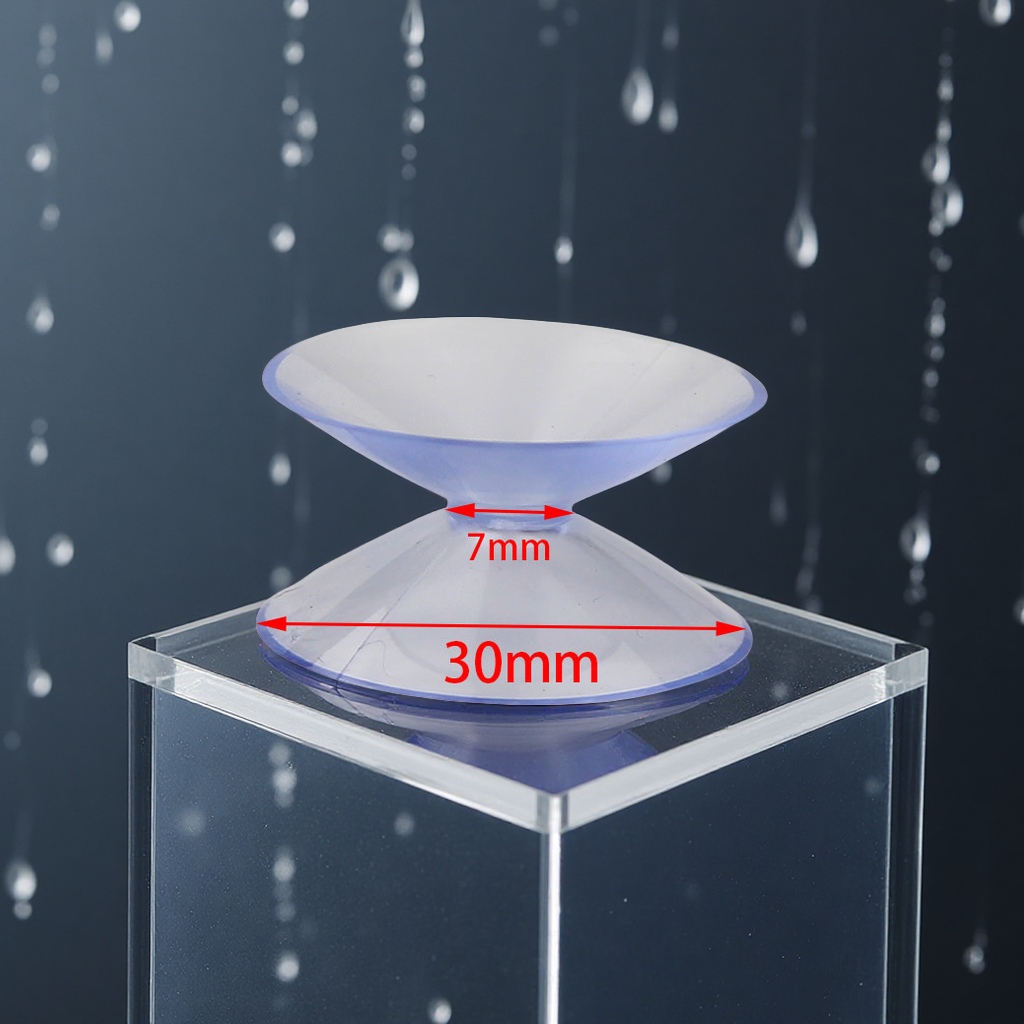 源头厂家3.0CM加厚双面透明PVC吸盘玻璃茶几双面吸附整理用具魔力粘贴器