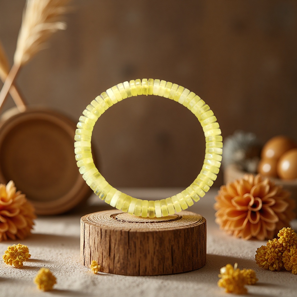 琥珀药片手串天然琥珀饰品健康平安手链手工编织男女款简约时尚