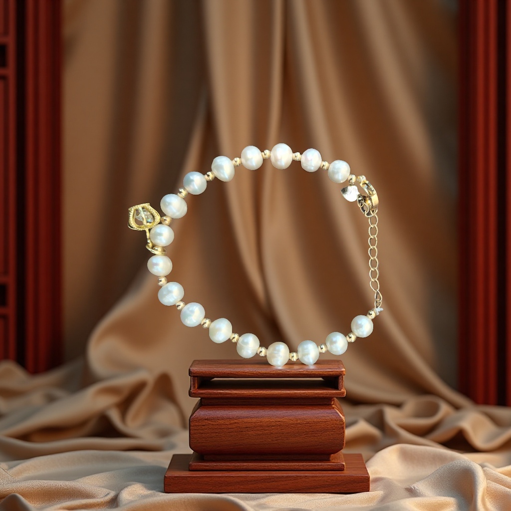 灯笼珍珠手链时尚优雅手饰简约气质女生手链礼物送女友