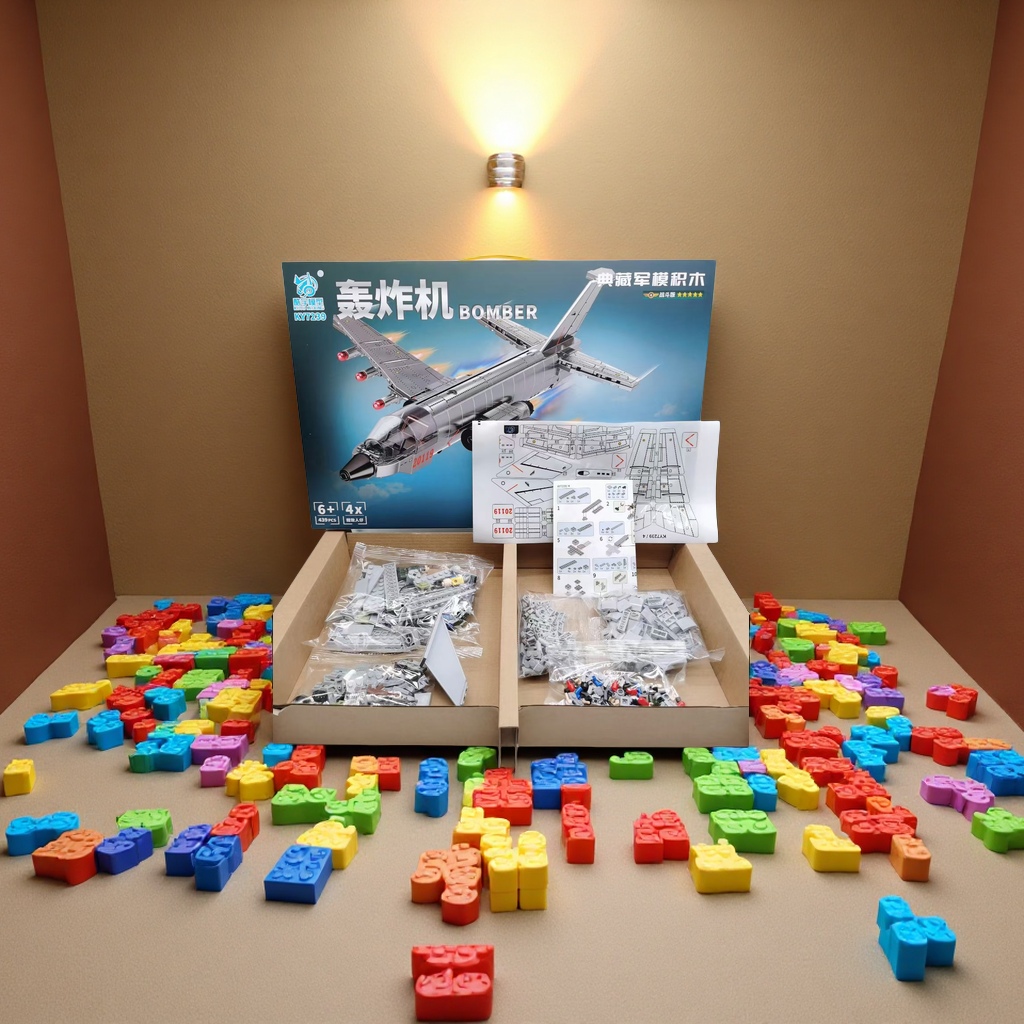 Children's building block table, soft building block model, amusement facilities, gift set, children's toys, educational assembly, creative combination Application Scenario