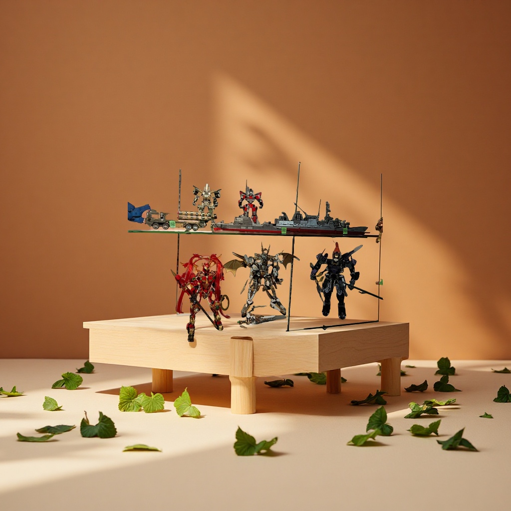 Children's wooden building table, soft building blocks, children's playground equipment model gift set, fun building and educational toys