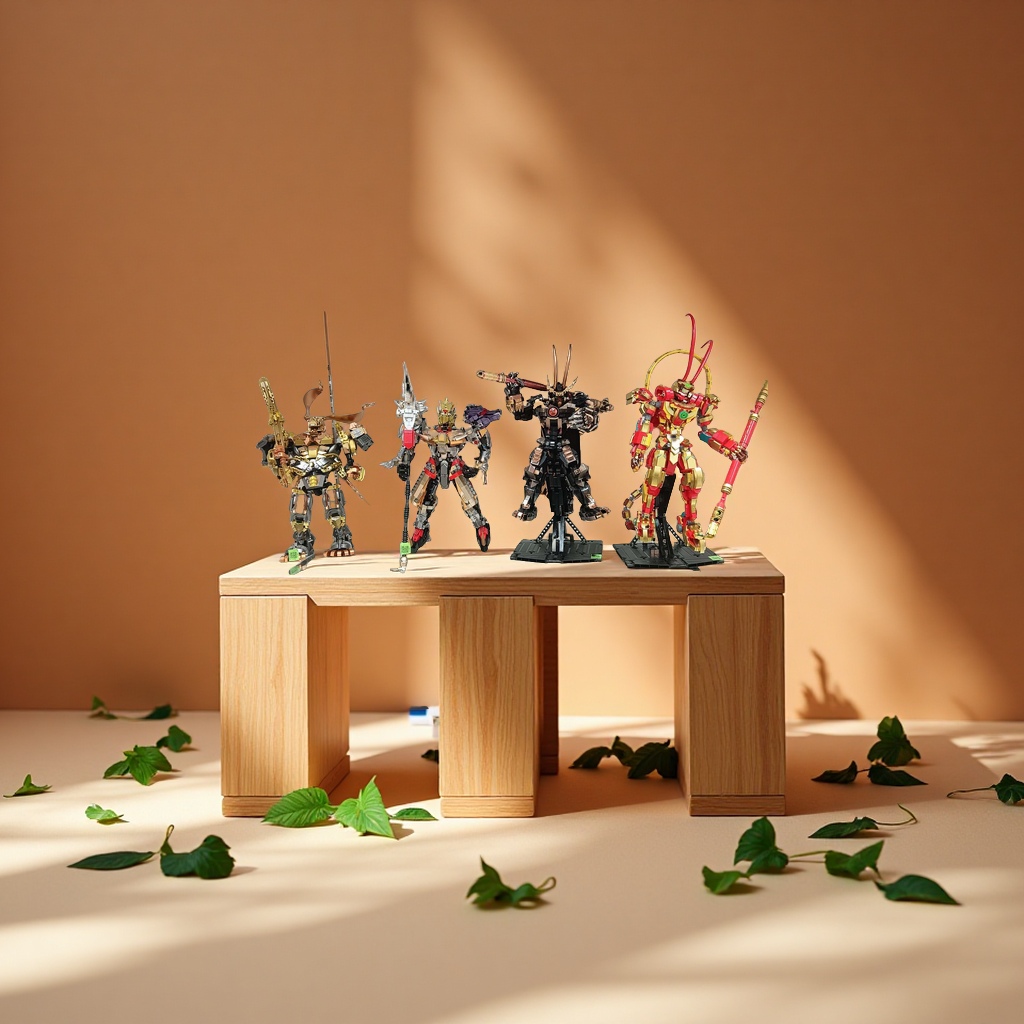 Children's wooden building table, soft building blocks, children's playground equipment model gift set, fun building and educational toys details Picture