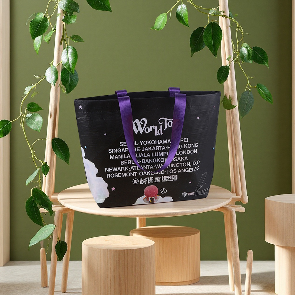 丽新布RPET购物袋韩国订单环保袋网红韩版ins风时尚环保包装袋塑料包装袋