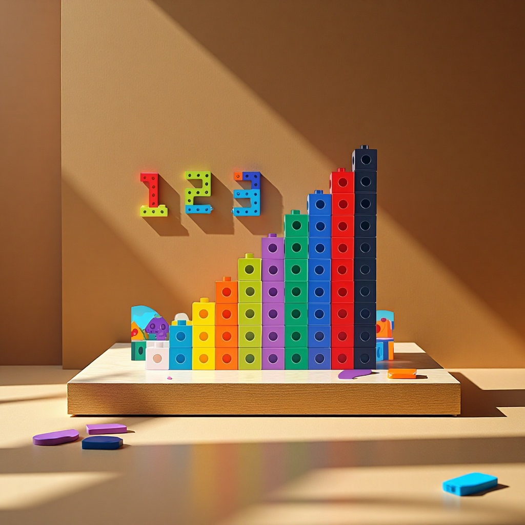 Montessori children's assembly and educational toys, cube magic cube building blocks, math teaching AIDS for children aged 3 to 6, intellectual development science and education toys details Picture