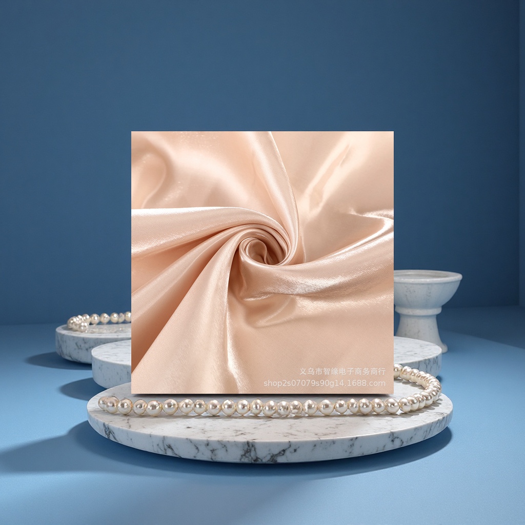 巴黎丝缎水光缎高亮液态面料婚纱礼服饰品箱包袖套涤纶丝绸面料反光材质