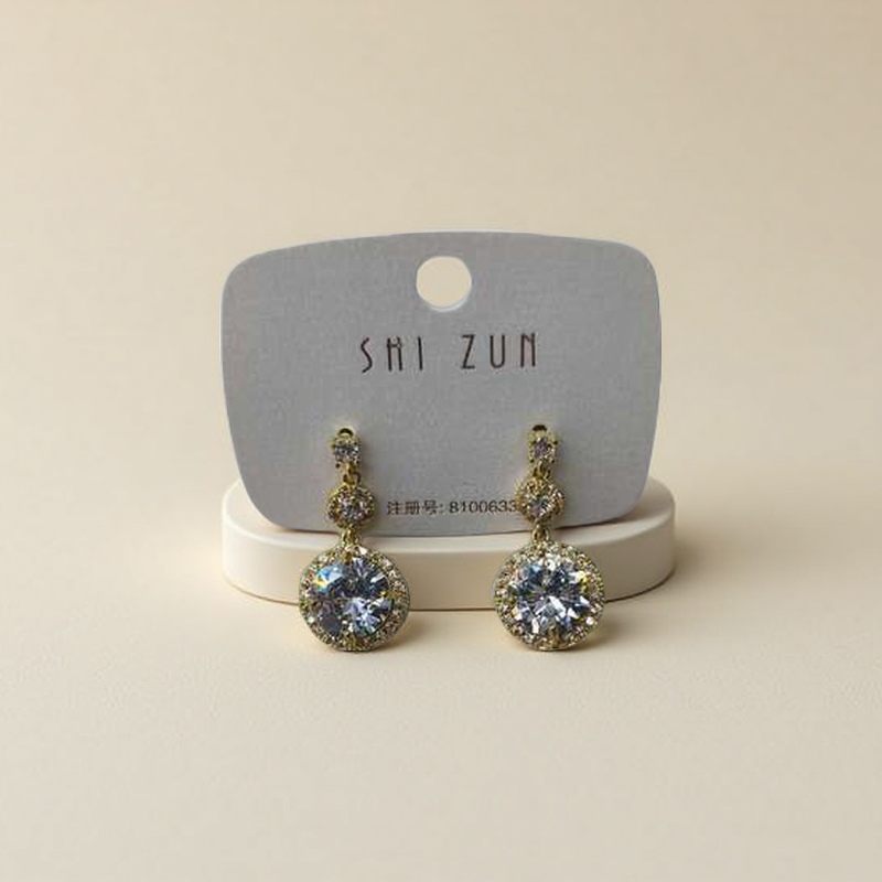 超闪锆石流苏耳坠长款圆包耳环女新款潮韩国气质耳饰品女