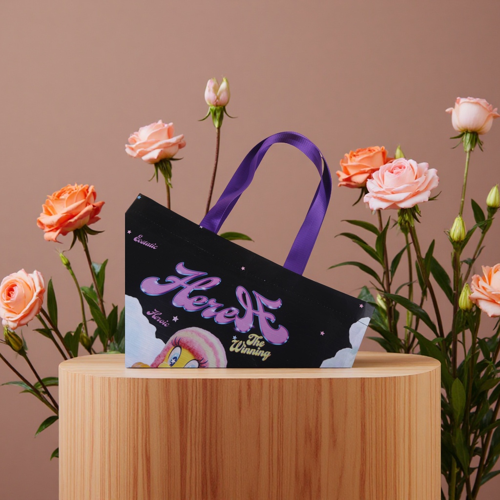 Lixinbu RPET eco-friendly shopping bag, Korean order, popular Korean version InS-style handbag, plastic packaging bag, large capacity, durable and fashionable shopping bag Specification image